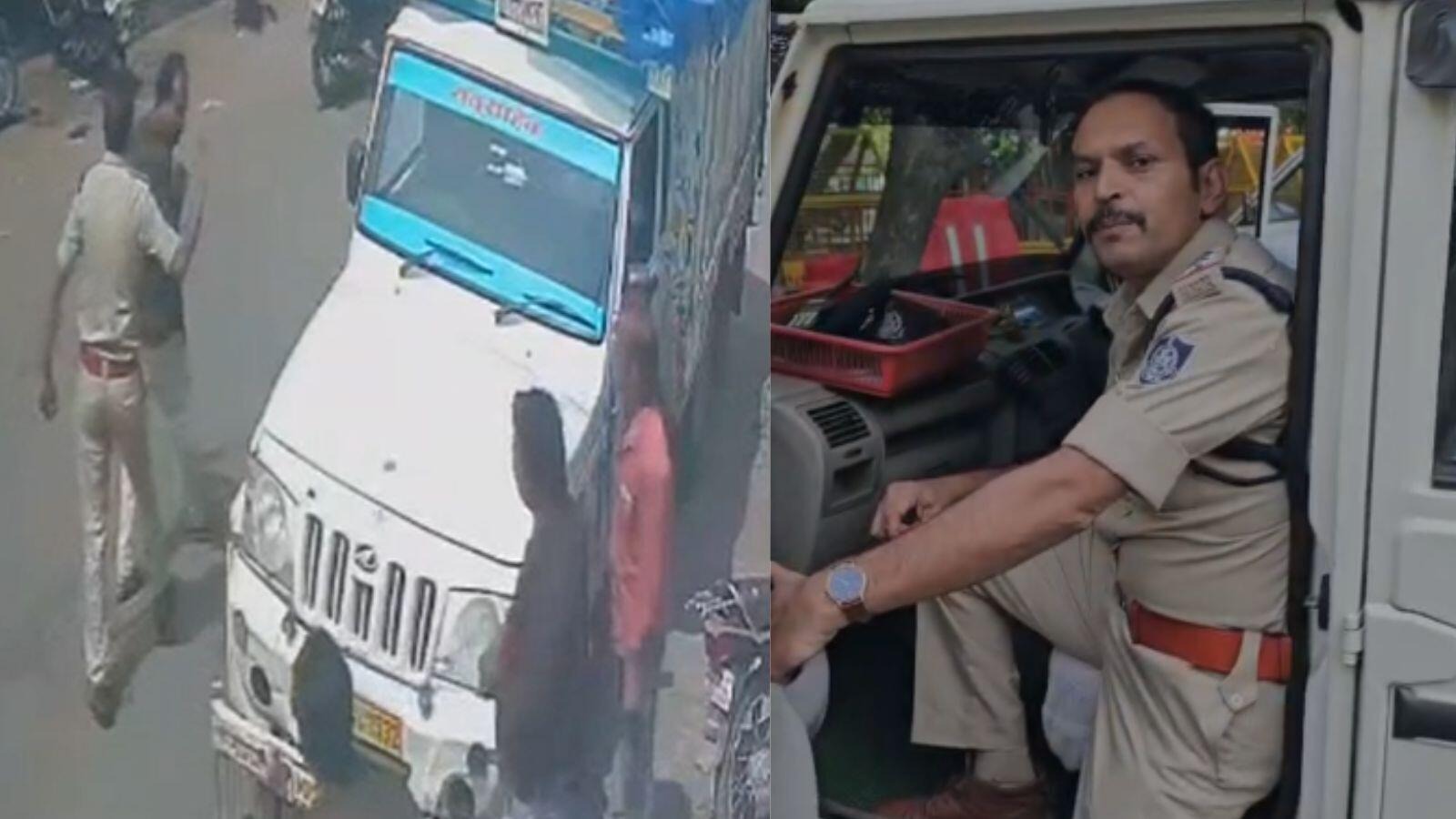 सड़क पर सरेआम ड्राइवर और दुकानदार को जड़े थप्पड़, मीडिया के सवालों पर भी बुरी तरह अकड़े